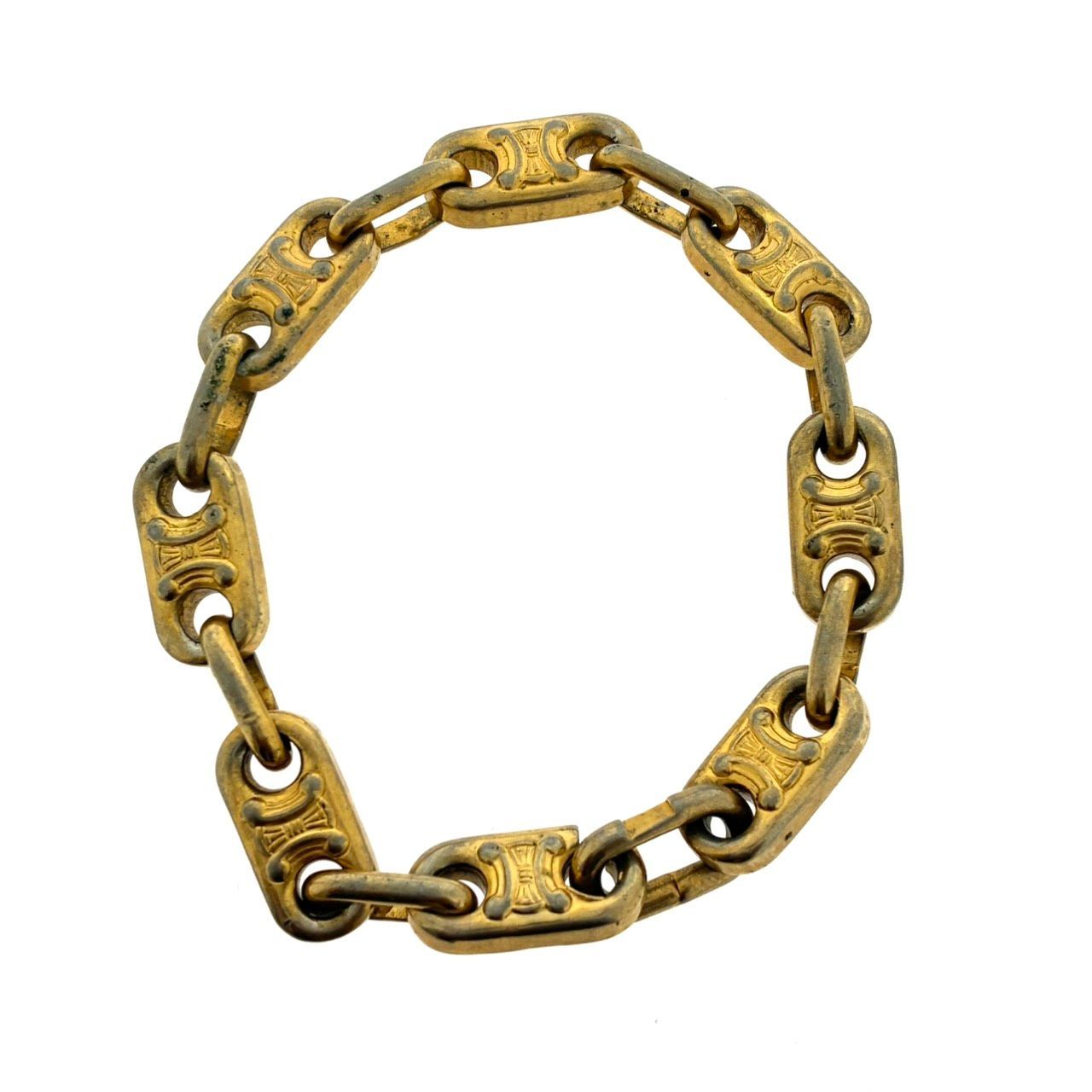 CELINE セリーヌ トリオンフ チェーン ブレスレット ゴールドカラー