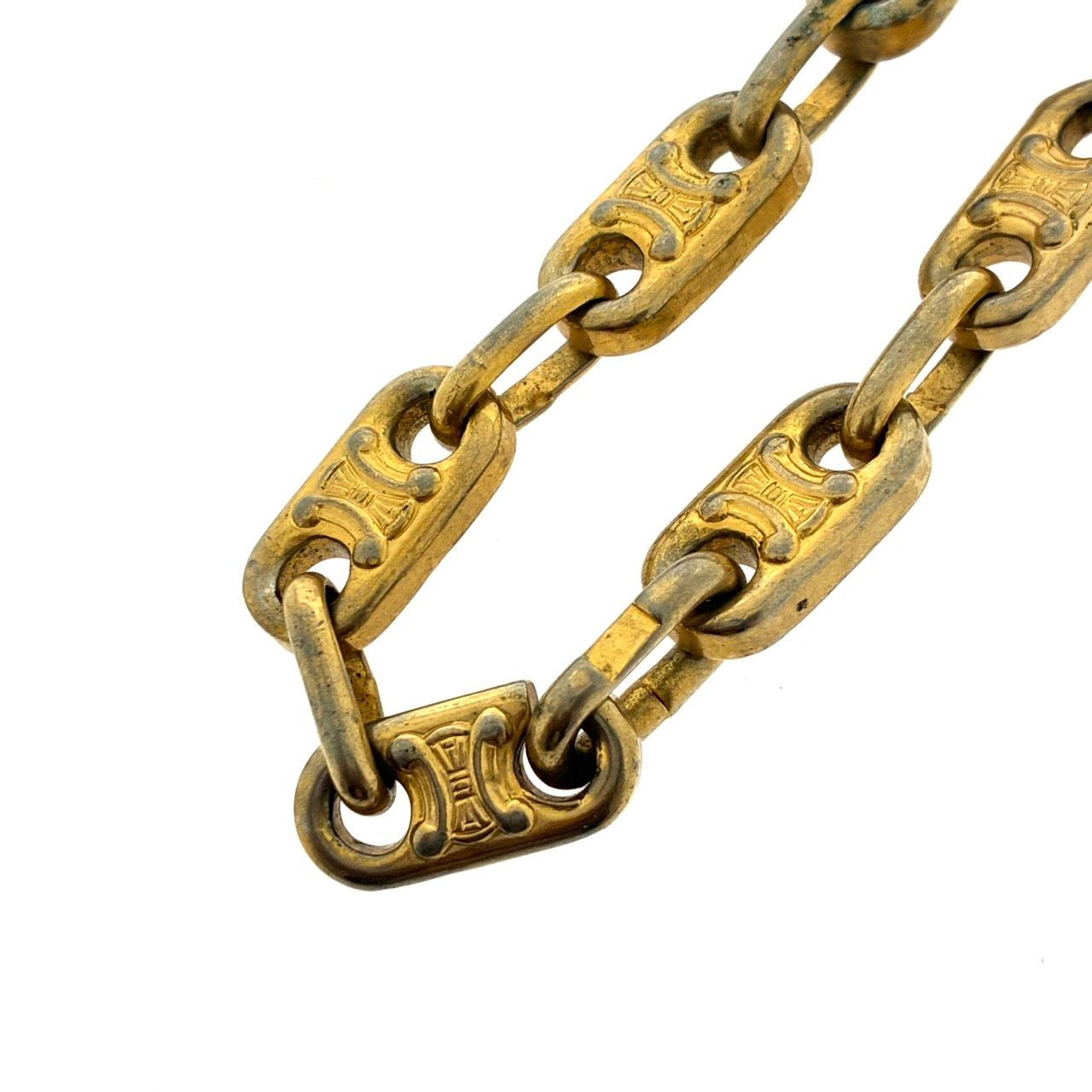 CELINE セリーヌ トリオンフ チェーン ブレスレット ゴールドカラー