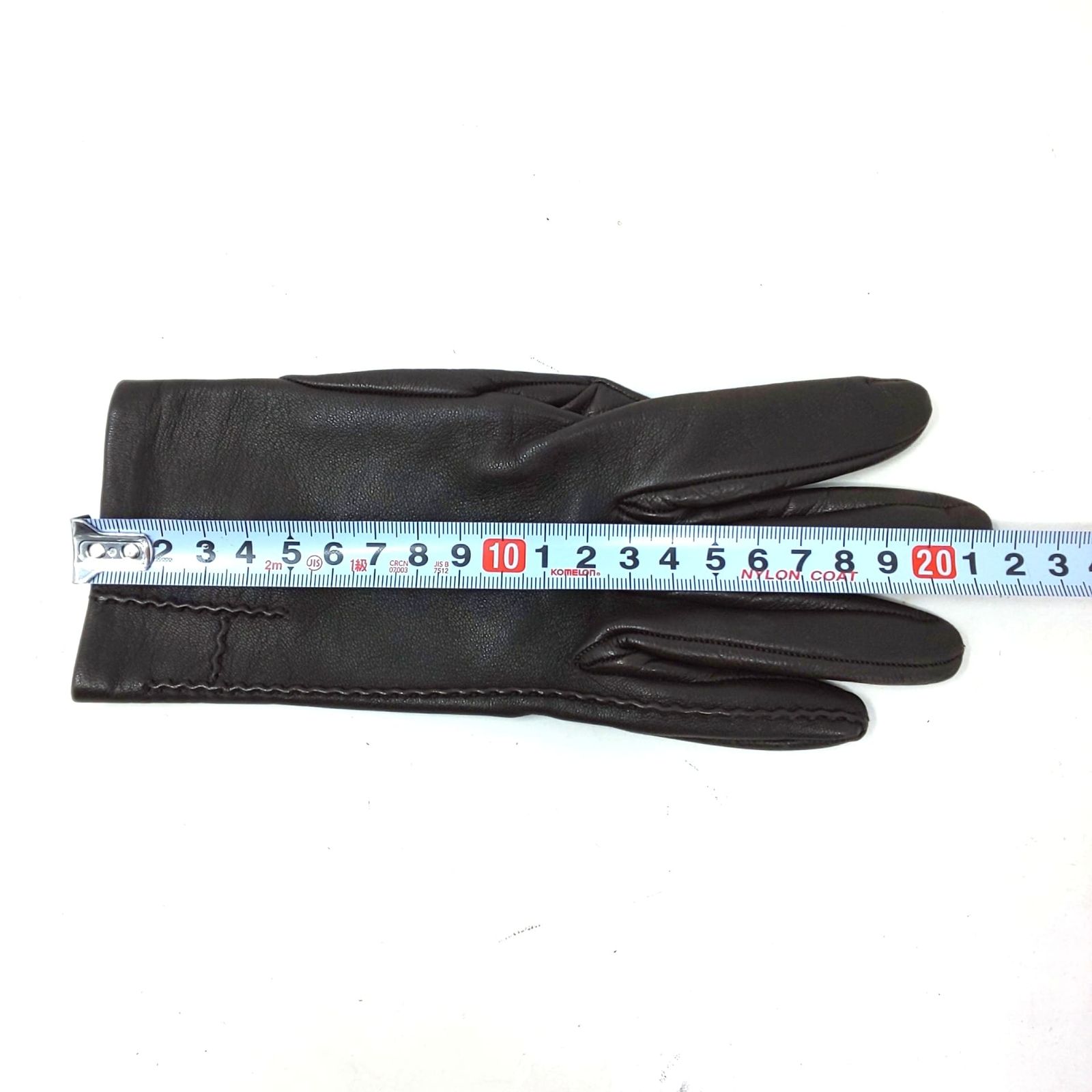  1302 A-05 HERMES エルメス Hロゴ 手袋 グローブ ダークブラウン レザー 表記サイズ6 1 2 レディース ファッション小物 ブランド 手袋 アームカバー 小物