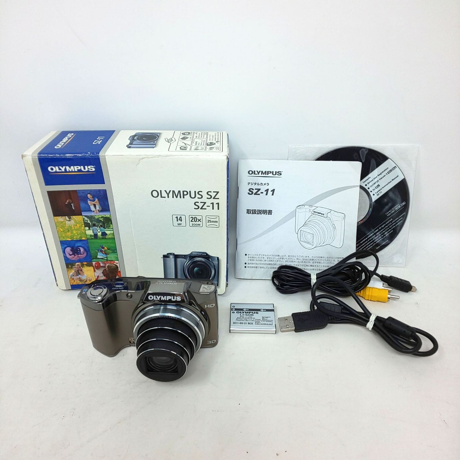 1306E-08 OLYMPUS SZ-11 コンパクトデジタルカメラ オリンパス 動作 済み カメラ デジカメ 箱あり