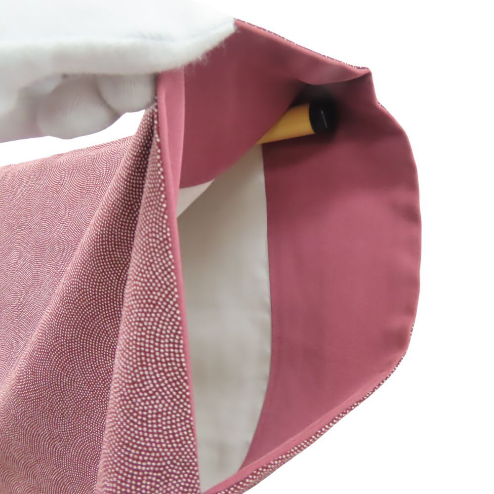 中古】 小紋 正絹(金銀糸除く) ブラウン系 鮫小紋 和装 呉服 和服