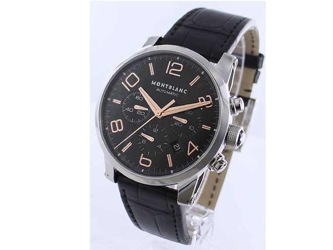  モンブラン タイムウォーカー クロノグラフ オートマティック 101548 チェック柄 自動巻き時計 腕時計(アナログ)