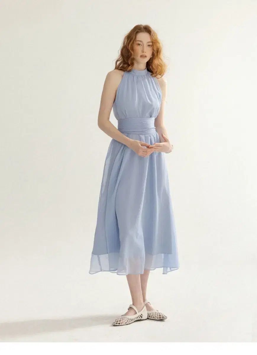 Sサイズ Since Then セレニティ ホルターネック リボン ロング丈ワンピース リゾート夏ワンピース