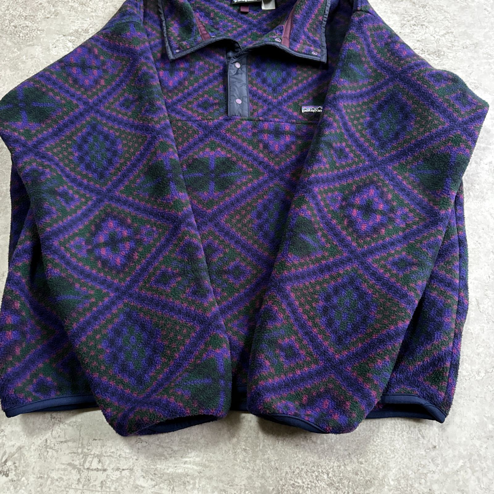 90s 1992年 USA製 patagonia Synchilla Snap T Pullover 【 purple 
