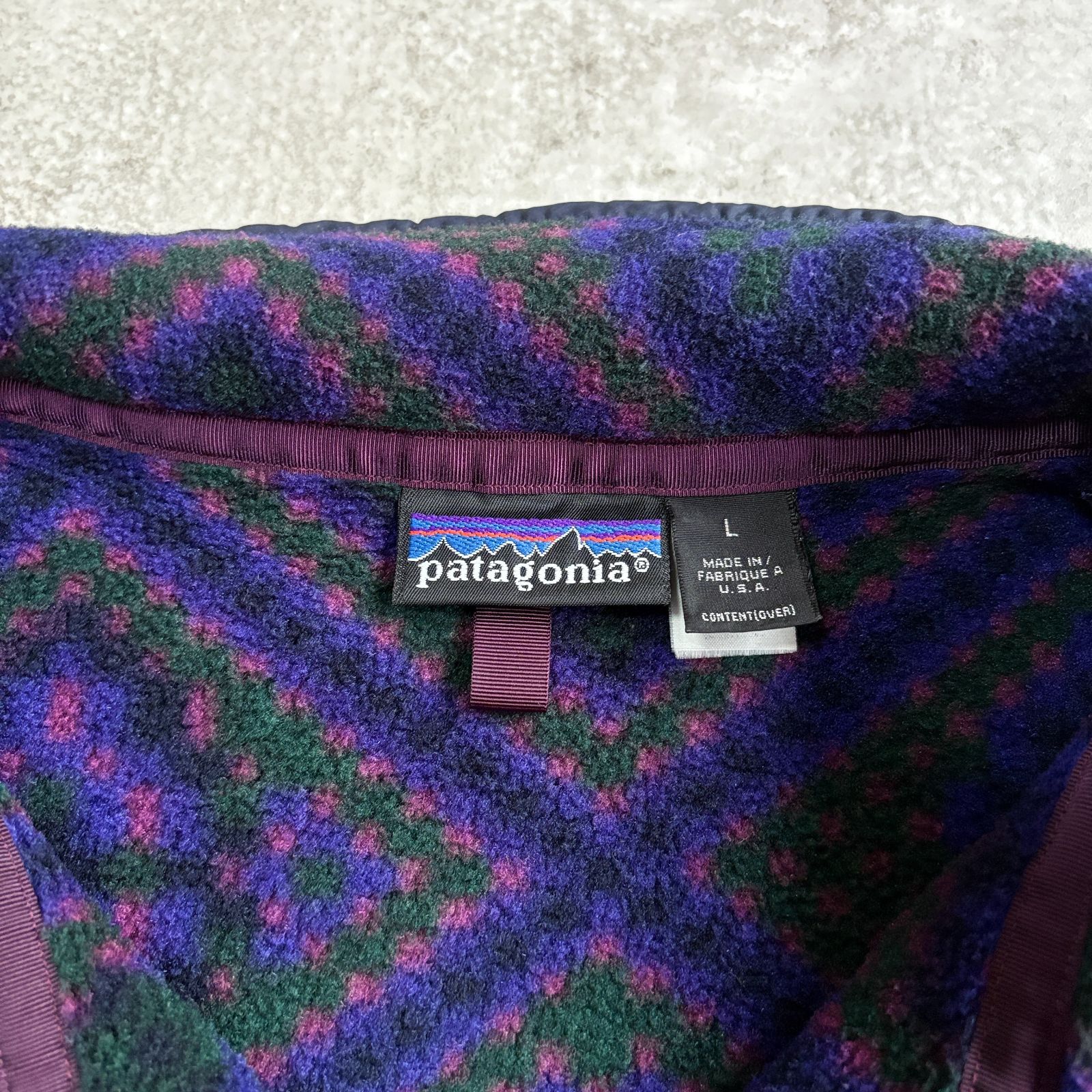 90s 1992年 USA製 patagonia Synchilla Snap T Pullover 【 purple 