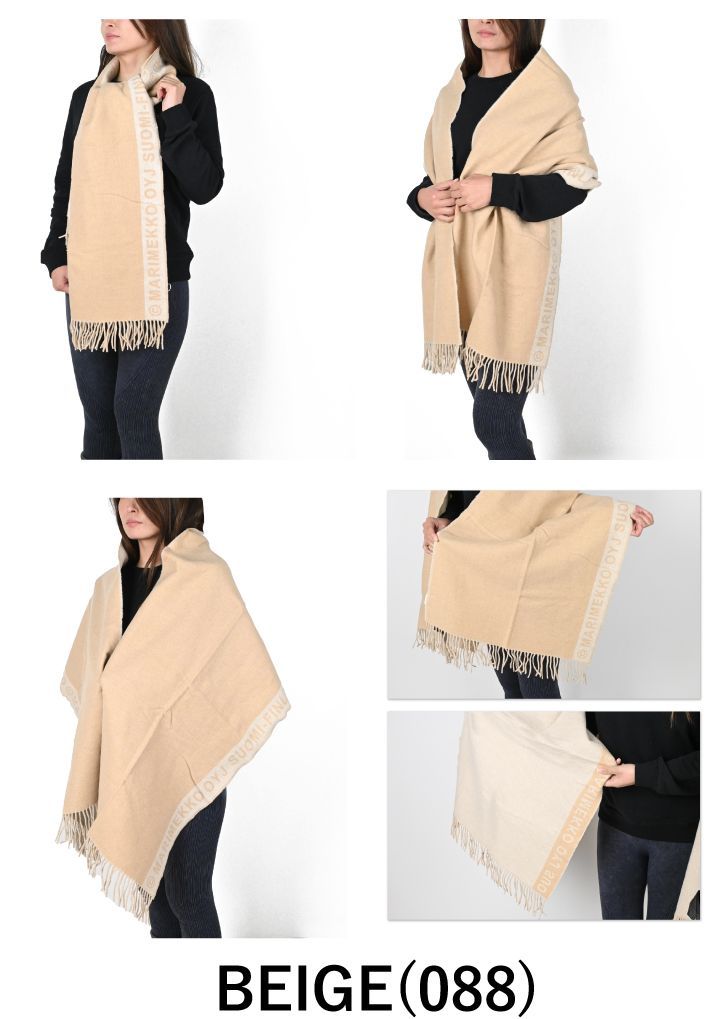 マリメッコ ブランド ロゴ ストール Marimekko SIIME SCARF 90425 ショール マフラー