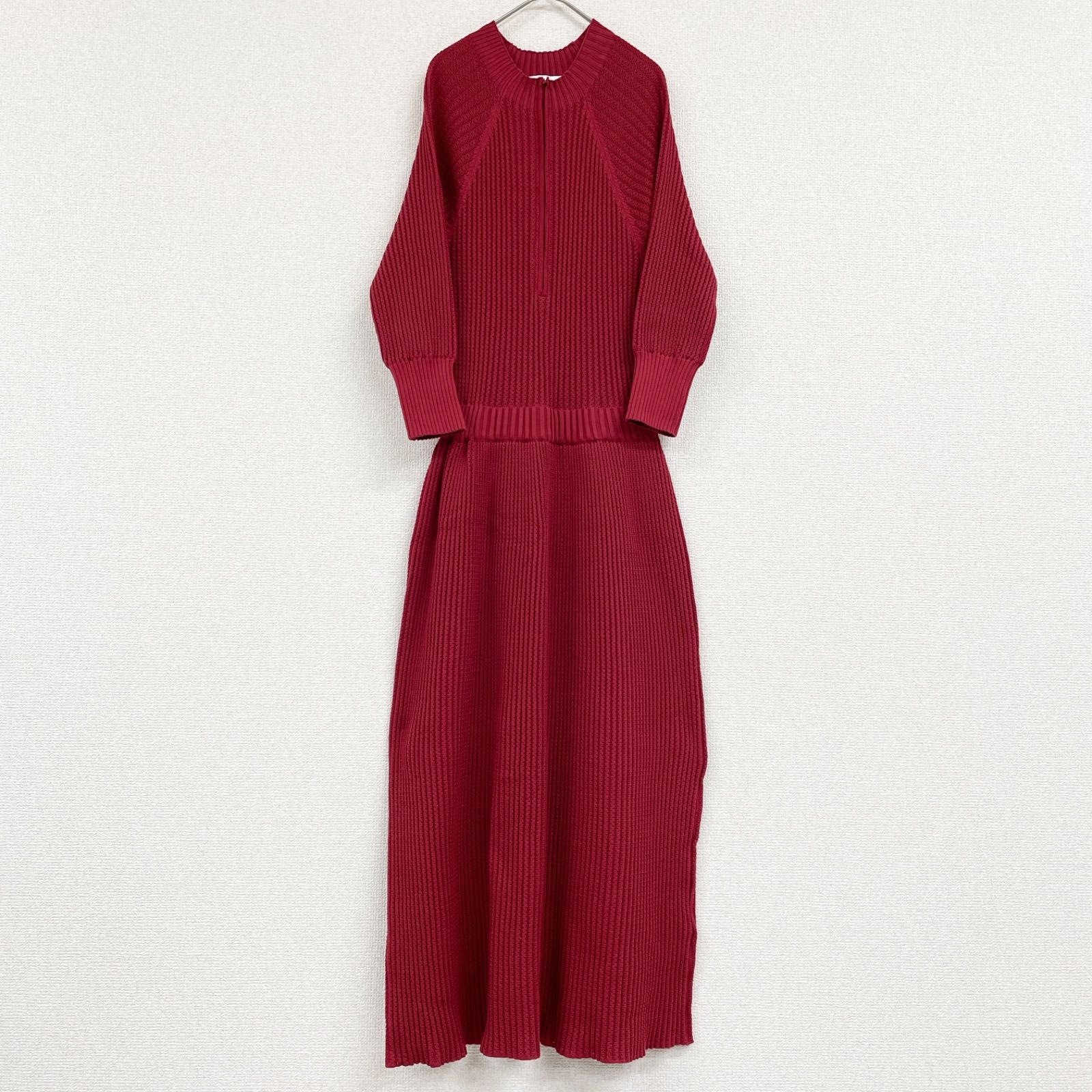 molli モーリー ロングワンピース ニット 切り替え コットン レッド イタリア製 レディース 1