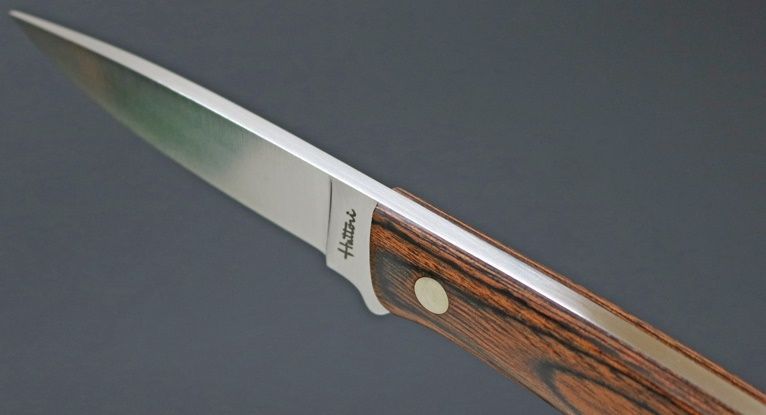 アウトドアナイフ Hattori 845 マホガニー合板柄