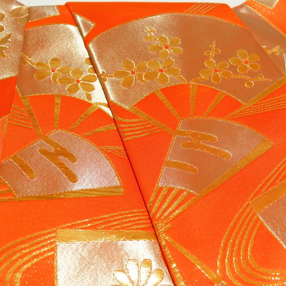  金襴後見帯 踊り用 後見帯 金襴 扇に流水 後見結び帯 二部式 作り帯 踊り帯 踊り 帯 着物 踊り着物 リサイクル着物 舞踊 踊り用帯 衣裳 日本舞踊 新舞踊 演劇 舞台 衣装 ステージ カラオケ 踊り子 付け帯 作り帯 帯
