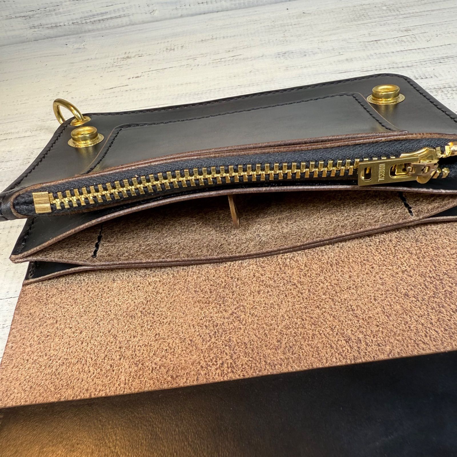 【トラッカーウォレット ロング3層】クロムエクセル universal ゴールド トラッカーウォレット ロング3層】クロムエクセル universal ゴールド