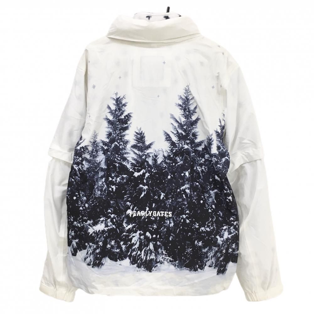 パーリーゲイツ 6 WAYジャケット 白 ネイビー フリース付 木 星柄 フード収納 袖着脱可 メンズ XL ゴルフウェア PEARLY GATES