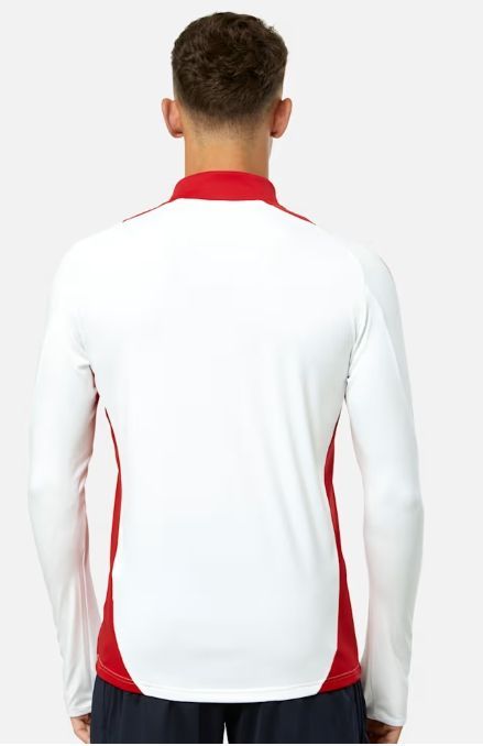 アディダス ラグビー マンスター トレーニング ハーフジップ トップ 白 ホワイト モデル 日本未発売