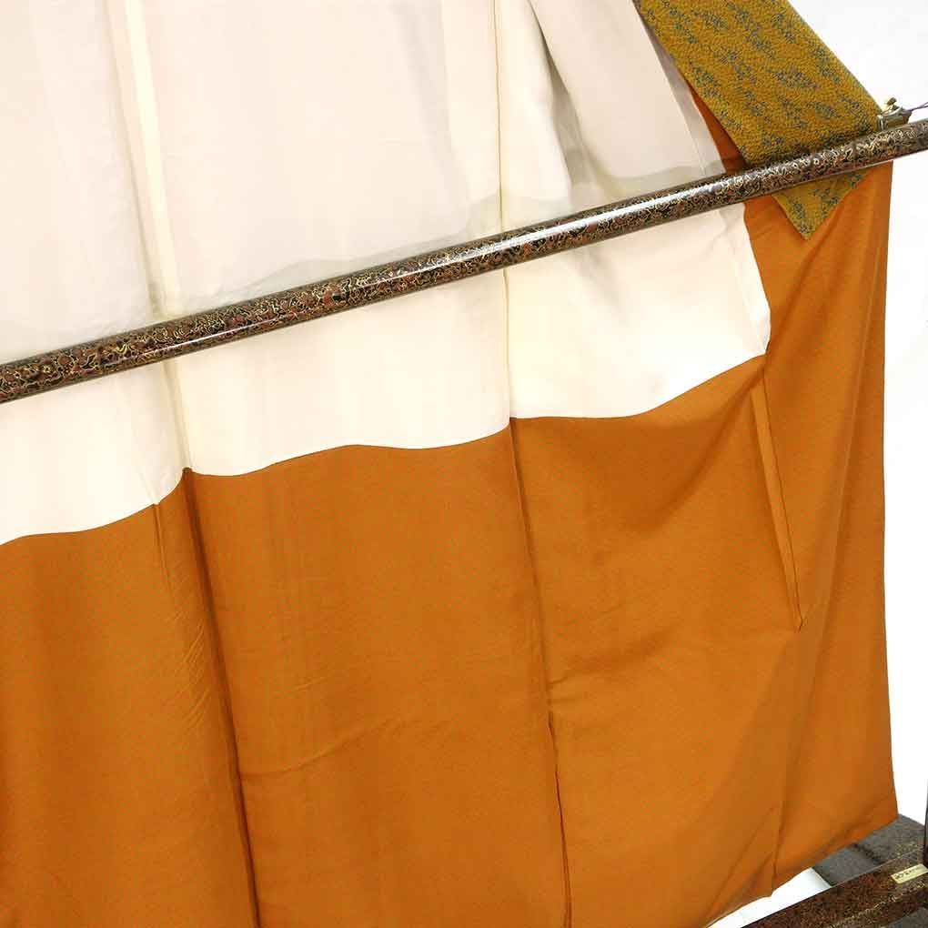  訪問着 身丈159 cm 裄65 前幅25 後幅30 袖丈47 袖幅33 レディース 袷 花柄 裄Mサイズ 秋冬春用 正絹 シルク ブラウン リメイク リユース リサイクル 呉服のきくや 訪問着 付け下げ 着物