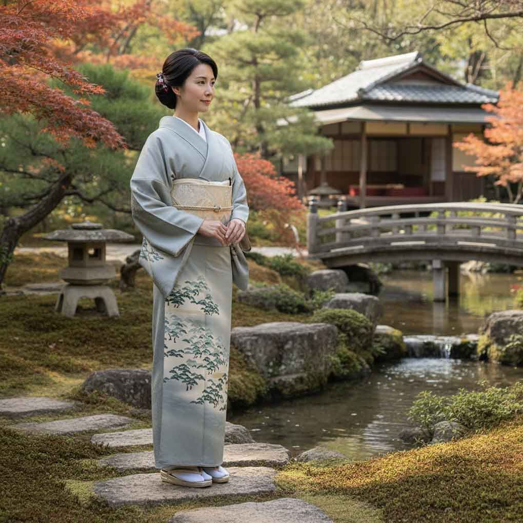 平和屋着物○京友禅の第一人者 松井青々 訪問着 道長草花文 金彩 正絹