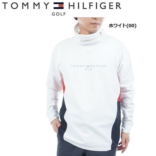 トミーヒルフィガー ゴルフ メンズ ネックウォーマー付 スウェットTOMMY THMA 583 秋冬モデル ホワイト 00
