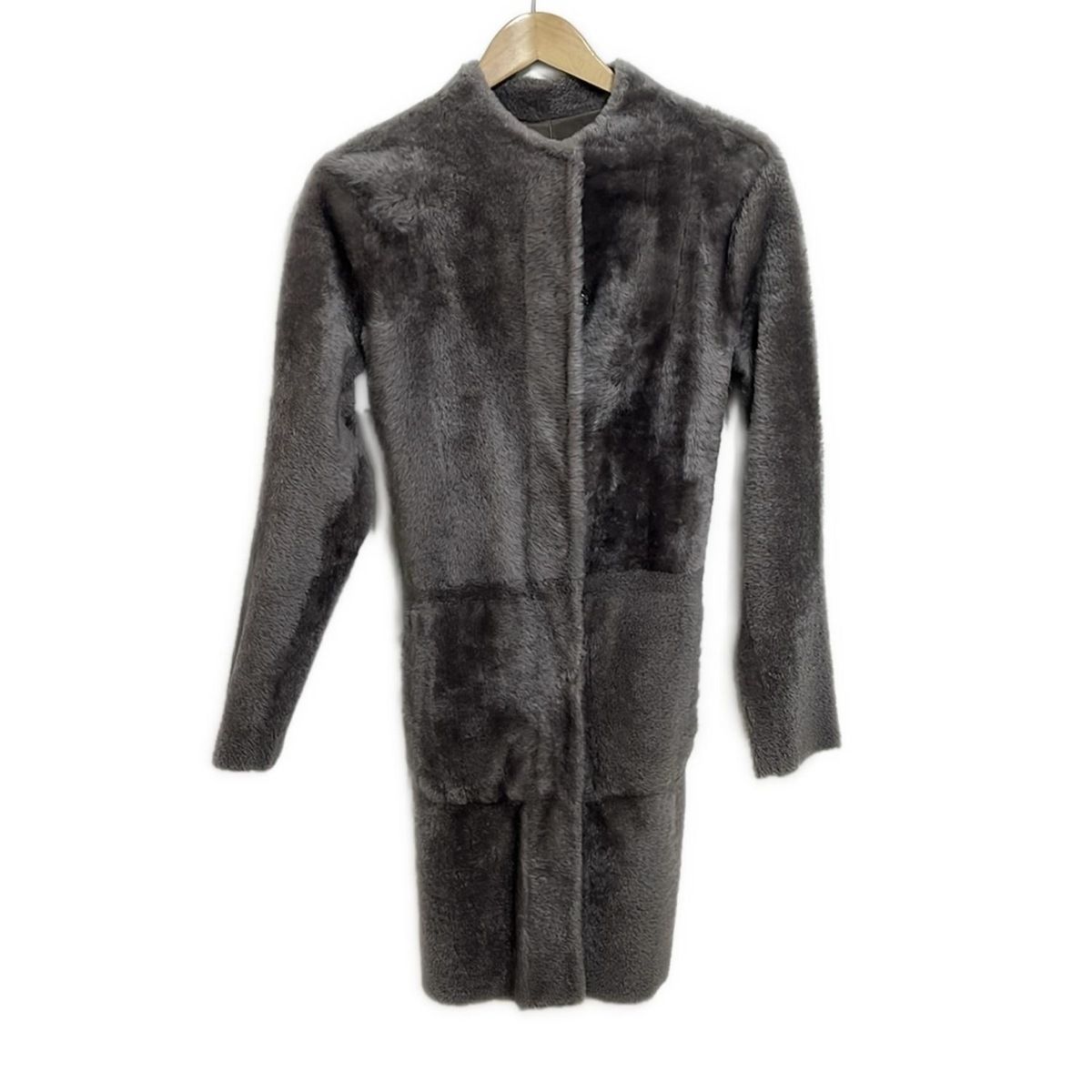 DROMe ドローム コート レディース - ダークグレー 長袖 ムートン リバーシブル 冬