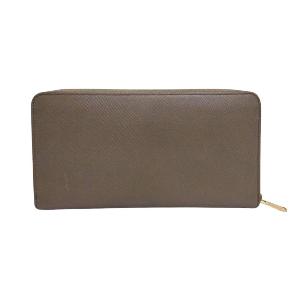 セリーヌ CELINE ラージ ジップドウォレット 長財布 レザー グレー ラウンドファスナー