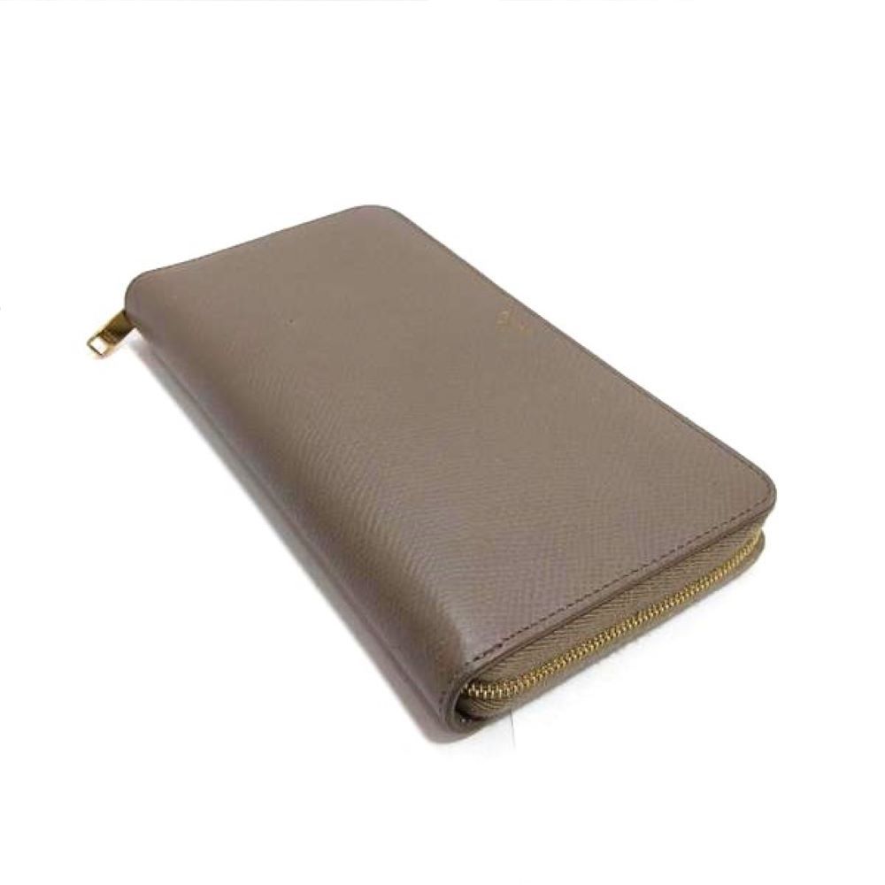  セリーヌ CELINE ラージ ジップドウォレット 長財布 レザー グレー ラウンドファスナー その他 小物