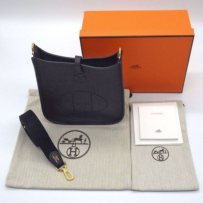 エルメス HERMES ショルダーバッグ エヴリンTPM W刻印 製 ノワール トリヨンクレマンス レザー ゴールド金具 GINKGOPHARMACY_COM