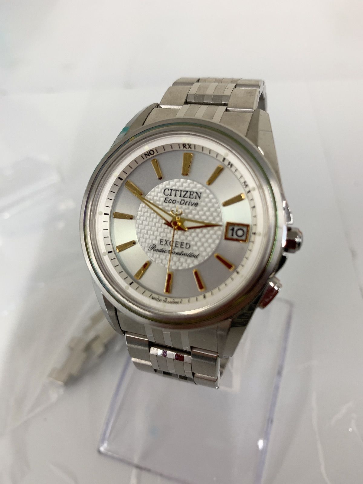 2 稼動品 CITIZEN シチズン EXCEED エクシード 腕時計 電波ソーラー GN-4W-S 時計 1