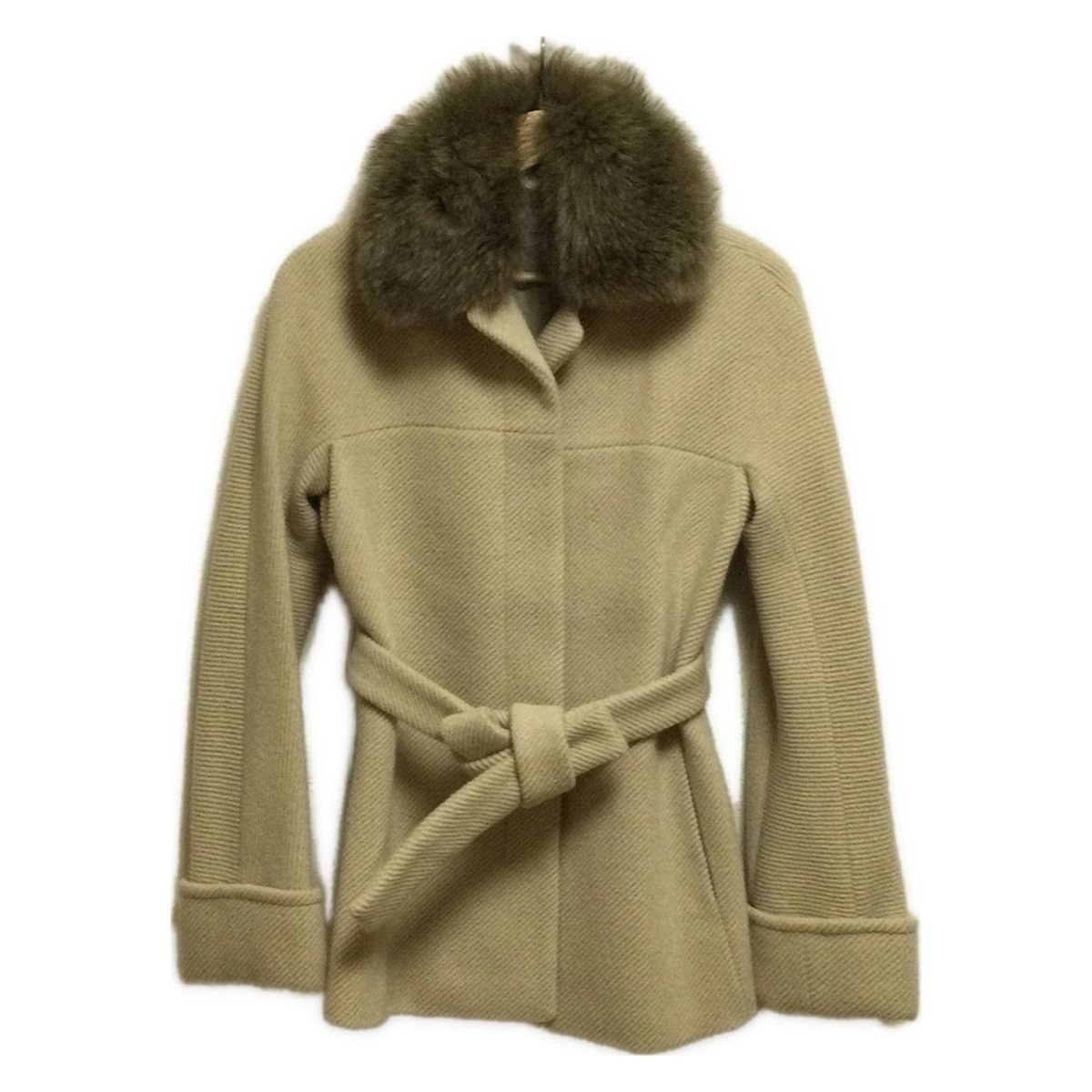 OLD ENGLAND イングランド コート サイズ38 M レディース ベージュ 長袖 ファー着脱可 冬