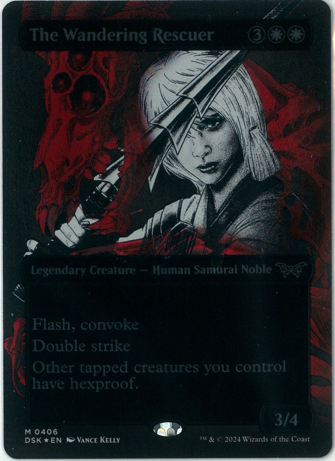 テクスチャーFOIL/MTG/英語版/放浪する救い手/The Wandering Rescuer