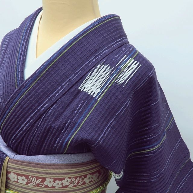 百華❀Y3919◇美品未着用 正絹 仕付け糸付 手縫い トールサイズ 小紋