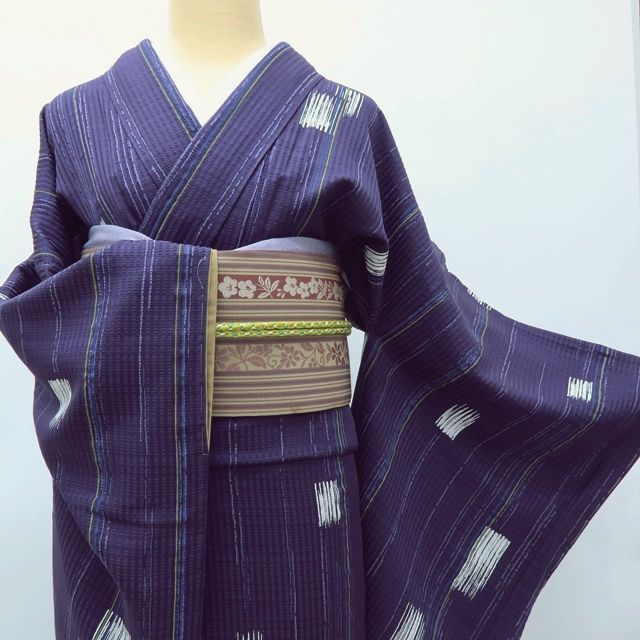 百華❀Y3919◇美品未着用 正絹 仕付け糸付 手縫い トールサイズ 小紋