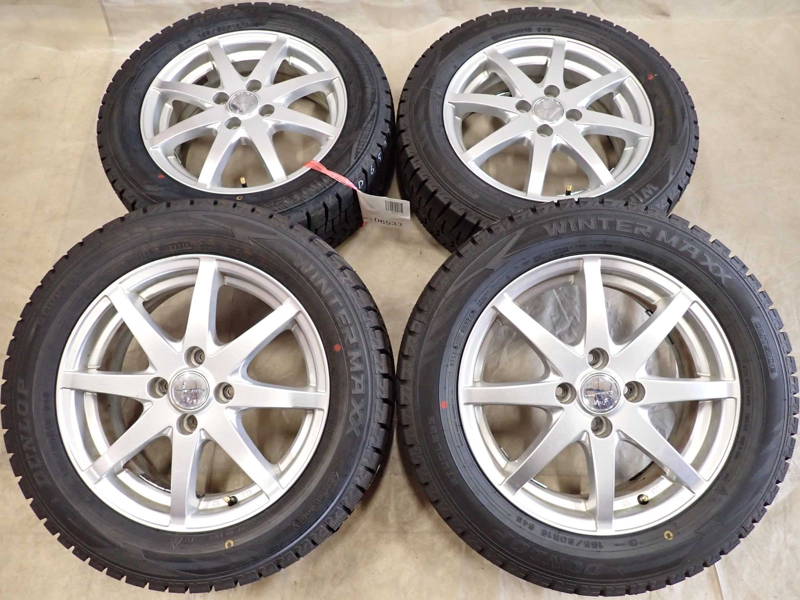  冬4本 製 会社宛 185 60 R 15 5 J 84 S ダンロップ WINTER MAXX WM 02 アルミ ヤリス アクア フィット スイフト NO D 6533 15インチ タイヤ ホイールセット