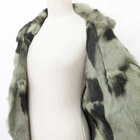 コート ムートンパッチワーク