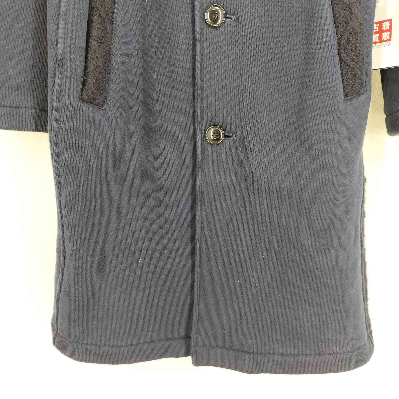 ブルーブルー BLUE BLUE 裏起毛 ウールニット切替 ステン コート メンズ JPN 3 ODELLYA_COM