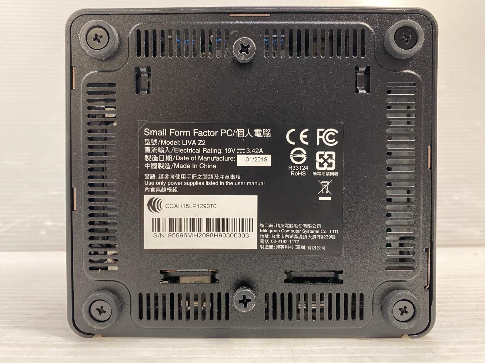  品 ECS LIVA Z 2 ミニPC Windows 11 ブラック YR 19526 Windowsデスクトップ デスクトップPC