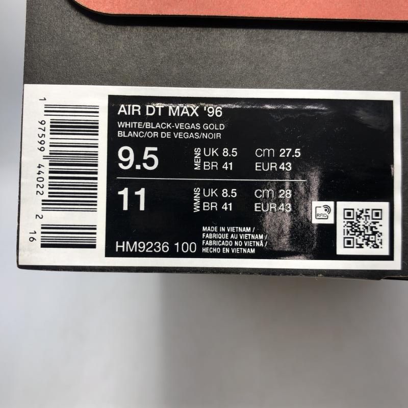 Nike Air DT Max 96 White Black Vegas G 27 5 cm HM 9236 100 ナイキ ホワイト 17 その他 靴