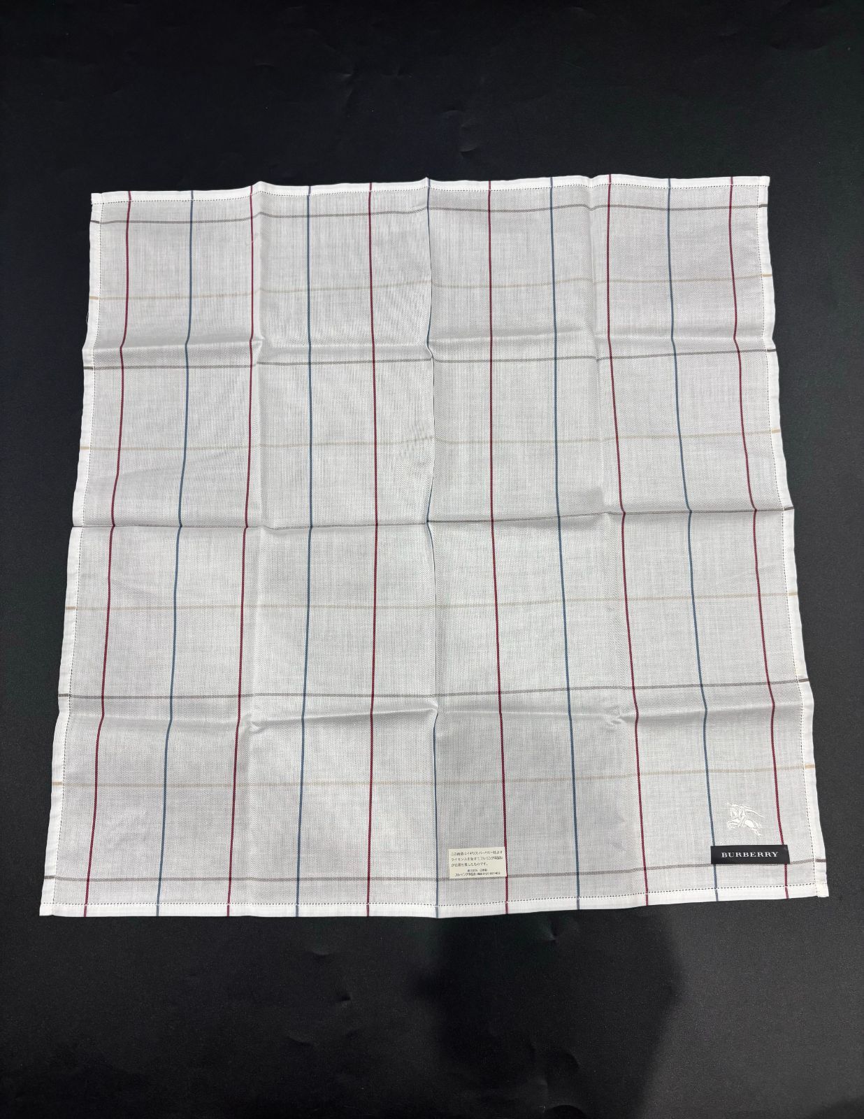 バーバリー ハンカチ 白チェック B25110862