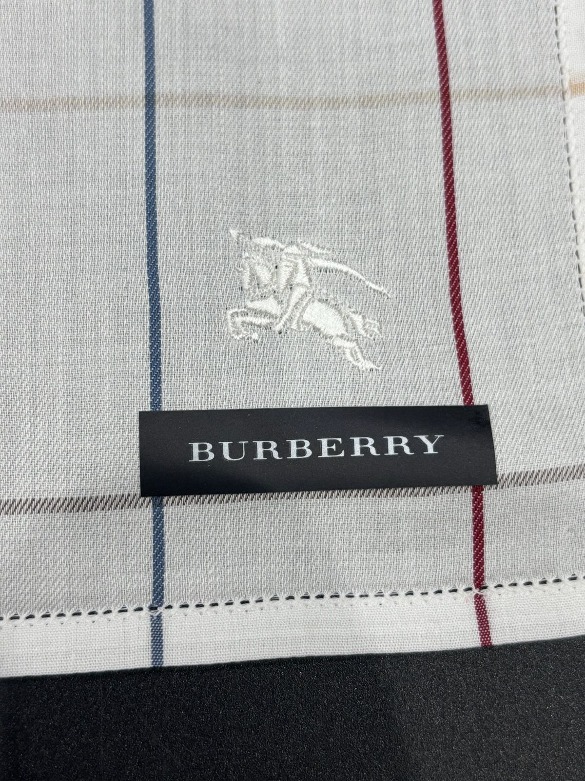 ハンカチ 白チェック