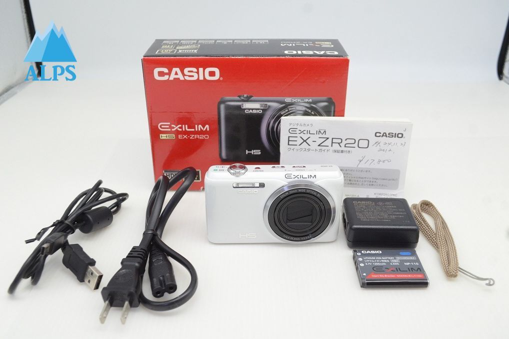 CASIO カシオ EXILIM EX-ZR20 コンパクトデジタルカメラ ホワイト 元 251031ag