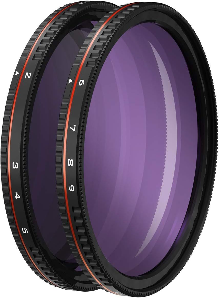 Freewell 82mmねじ式ハードストップ可変NDフィルターオールデイ2 5ストップ-6 9ストップ - 2パック