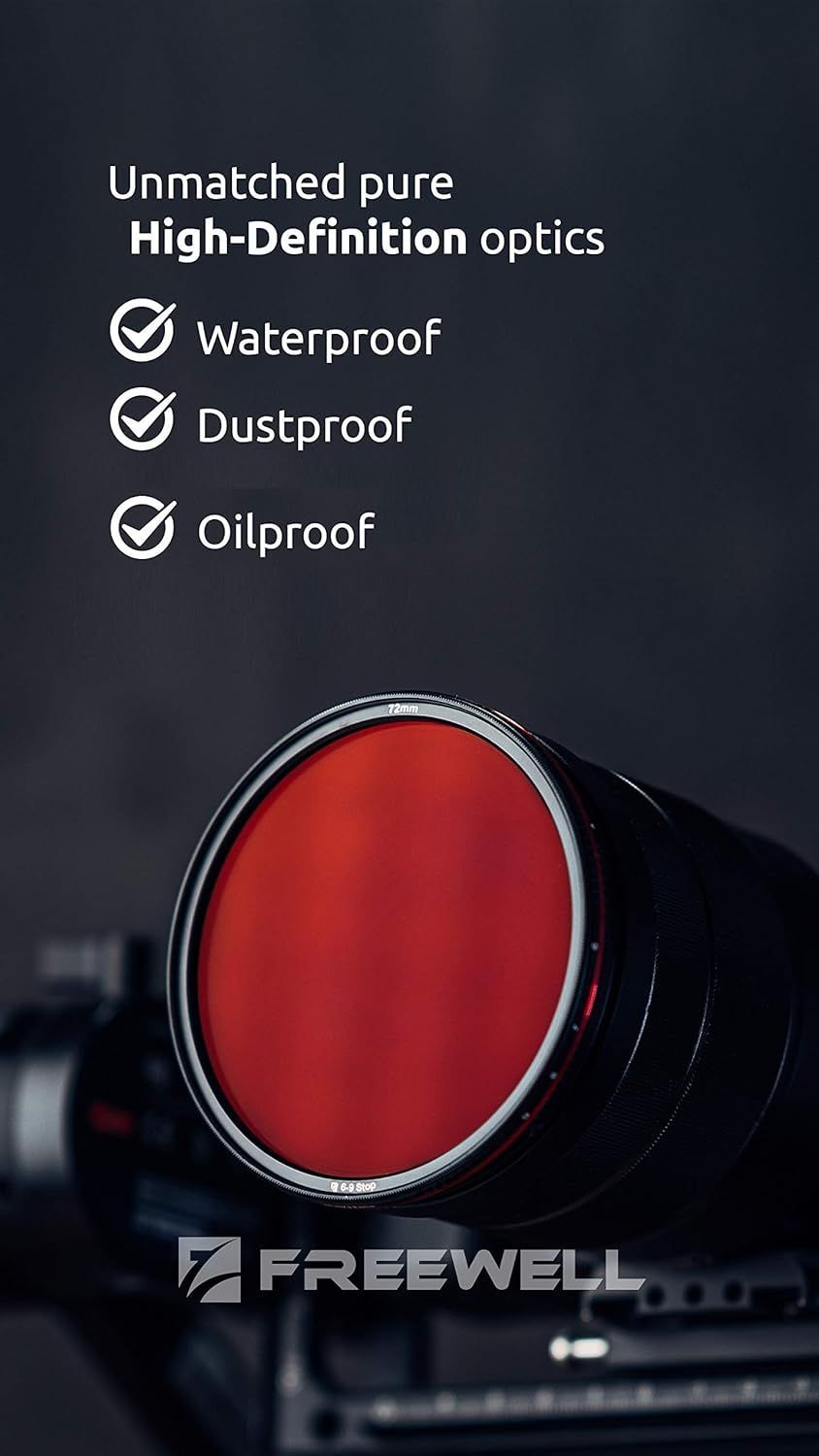 Freewell 82mmねじ式ハードストップ可変NDフィルターオールデイ2 5ストップ-6 9ストップ - 2パック