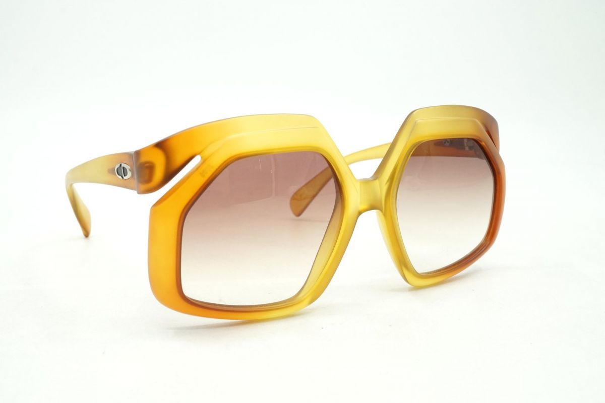 クリスチャン ディオール ヴィンテージ サングラス アイウェア CDロゴ セルフレーム 茶 ブラウン Christian Dior 4346k