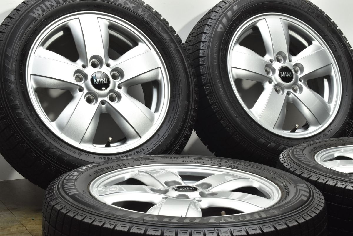 バリ溝 MINI F 56 ミニクーパー 15 in 5 J 46 PCD 112 ダンロップ ウィンターマックス WM 01 175 65 R 品番 6855101