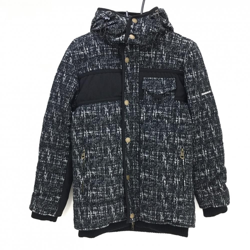 ウノピゥウノウグァーレトレリラックス 2WAYダウンジャケット 黒×白 メンズ M ゴルフウェア 1PIU1UGUALE3 RELAX