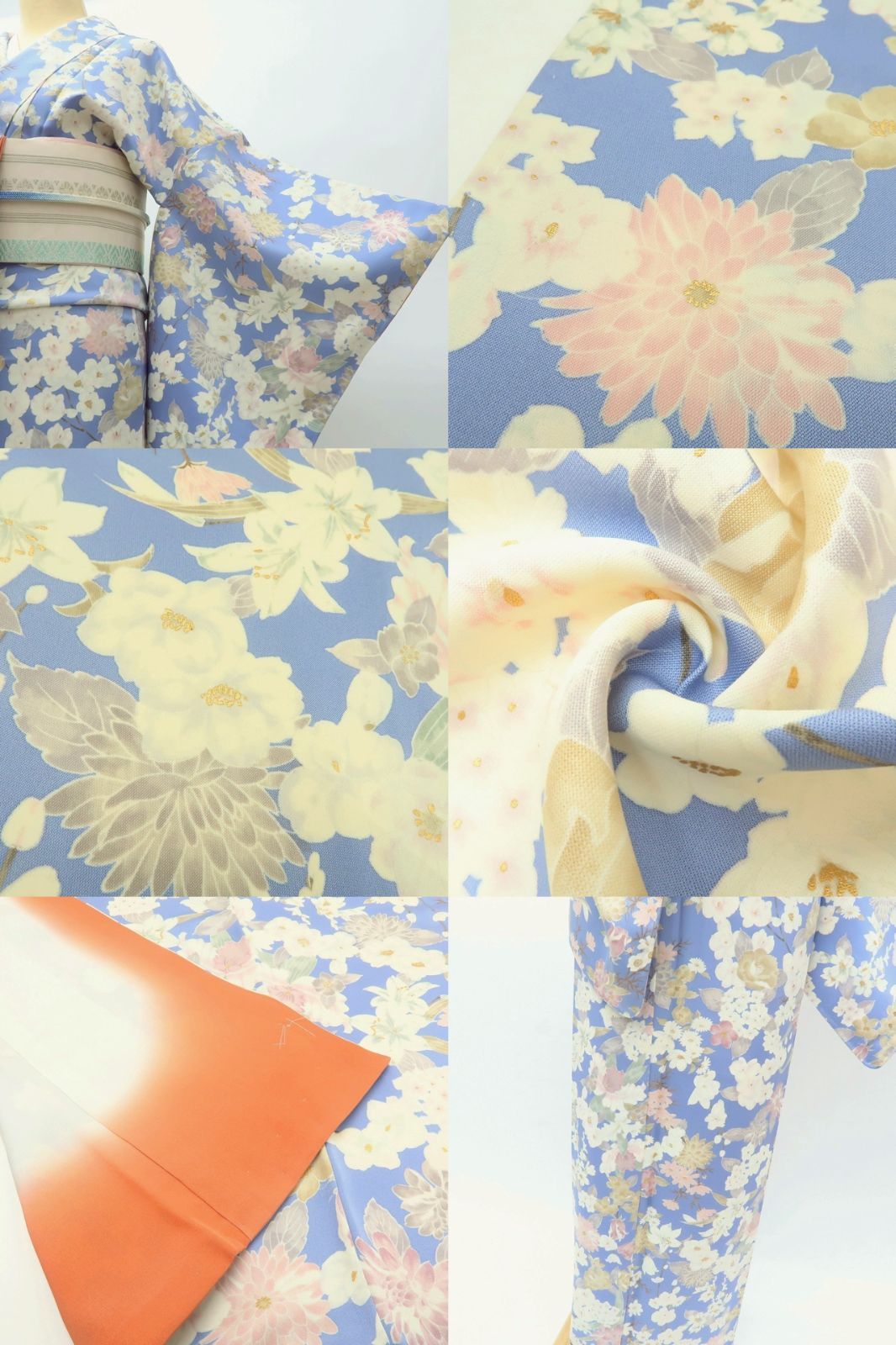 百華❀Y3921◇新品 正絹 仕付け糸付 手縫い仕立て 小紋 着物 - メルカリ