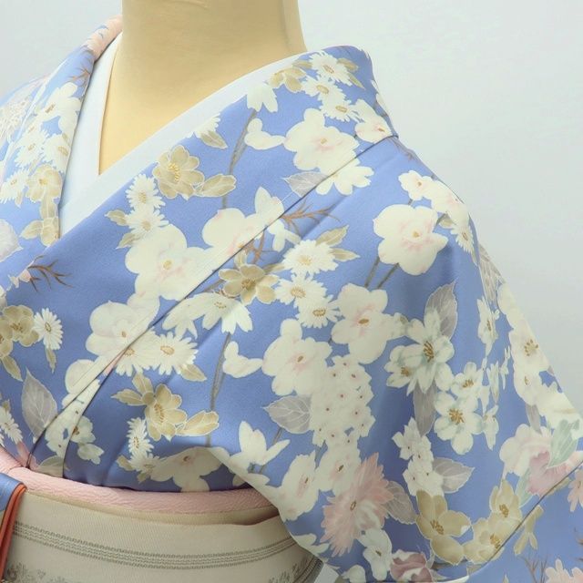 百華❀Y3921◇新品 正絹 仕付け糸付 手縫い仕立て 小紋 着物 - メルカリ