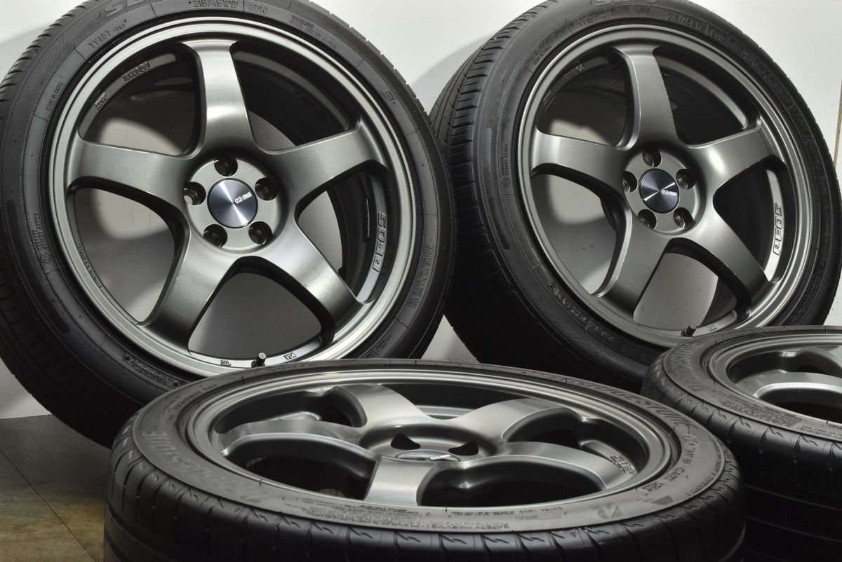 カスタム用に ENKEI PF 05 17 in 7 5 J 45 PCD 100 ブリヂストン トーヨー 215 R 86 カローラツーリング インプレッサ BRZ