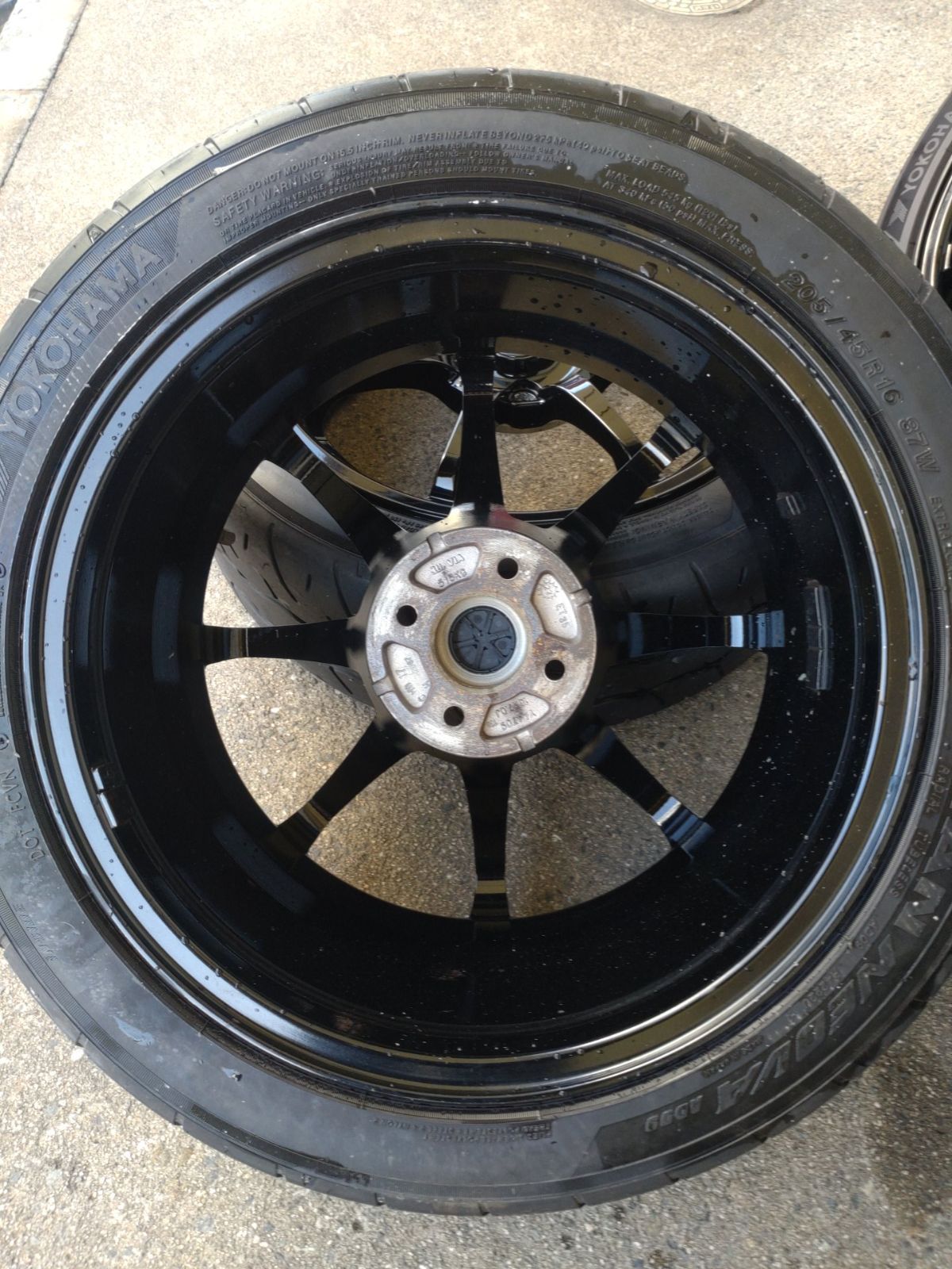  ABARTH アバルト スリーハンドレッド CF 01 16インチ 7 5 J 35 98 4 H ＆ ADVAN NEOVA AD 09 205 45 R 16 4本セット 16インチ タイヤ ホイールセット