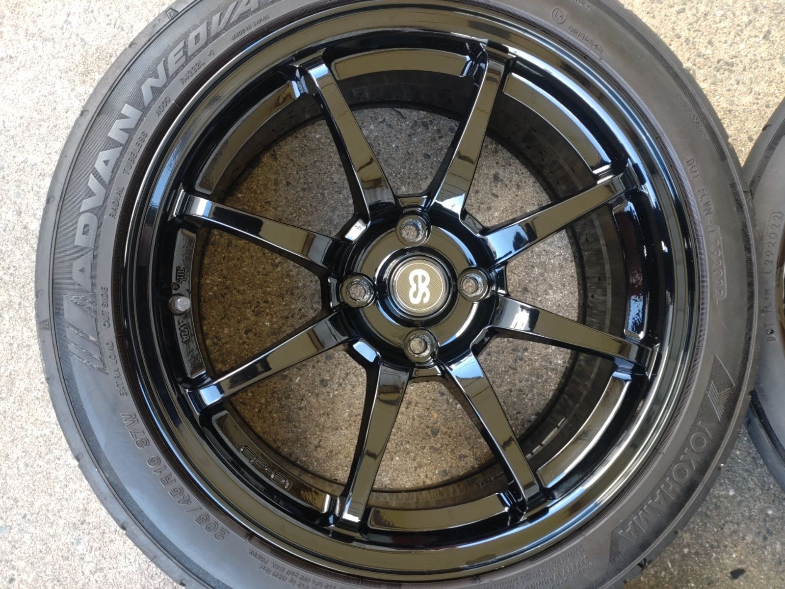 ABARTH アバルト スリーハンドレッド CF 01 16インチ 7 5 J 35 98 4 H ＆ ADVAN NEOVA AD 09 205 45 R 16 4本セット