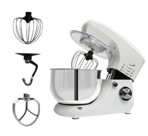 高品質 業務用ミキサーキプロスター5L 6段階のスピード調節機能 卓上型 大容量 5L 生地 混ぜ こね 泡立て パンこねき機 ステンレス