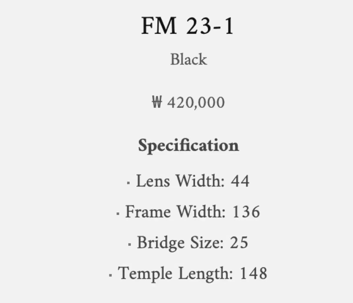 フレームモンタナ FM 23-1 ブラック フレンチ メガネ