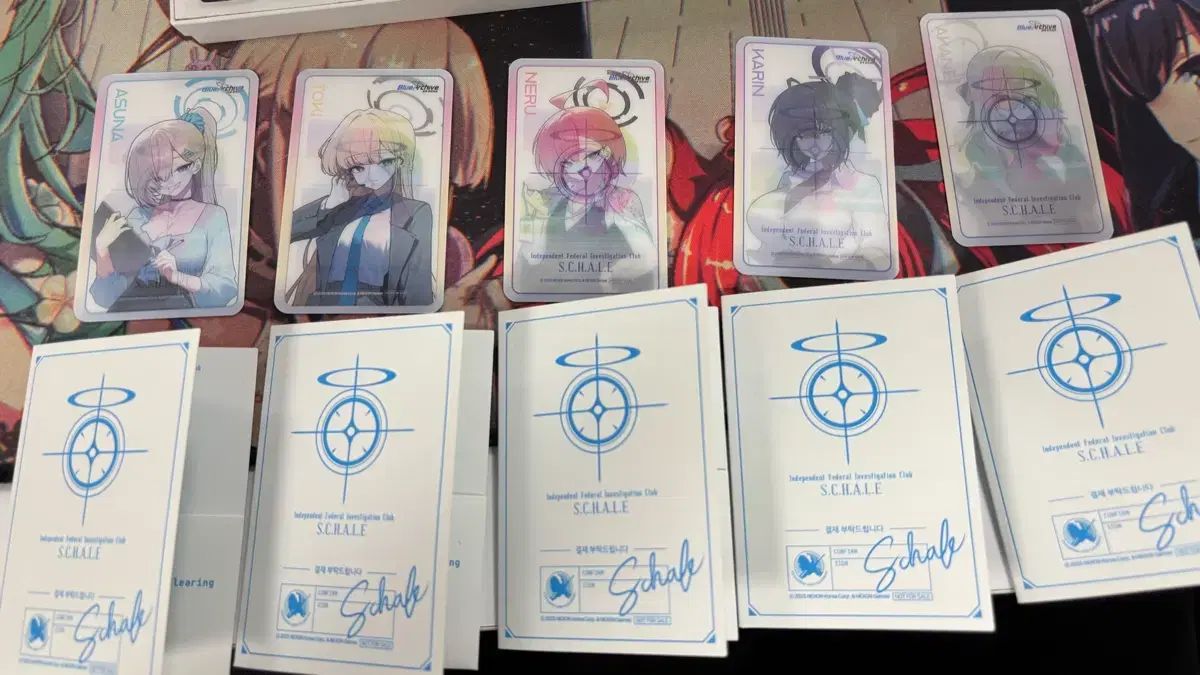 ブルーアーカイブ クリアカード Schale 誓約書 レンチキュラーカード レンチキュラー