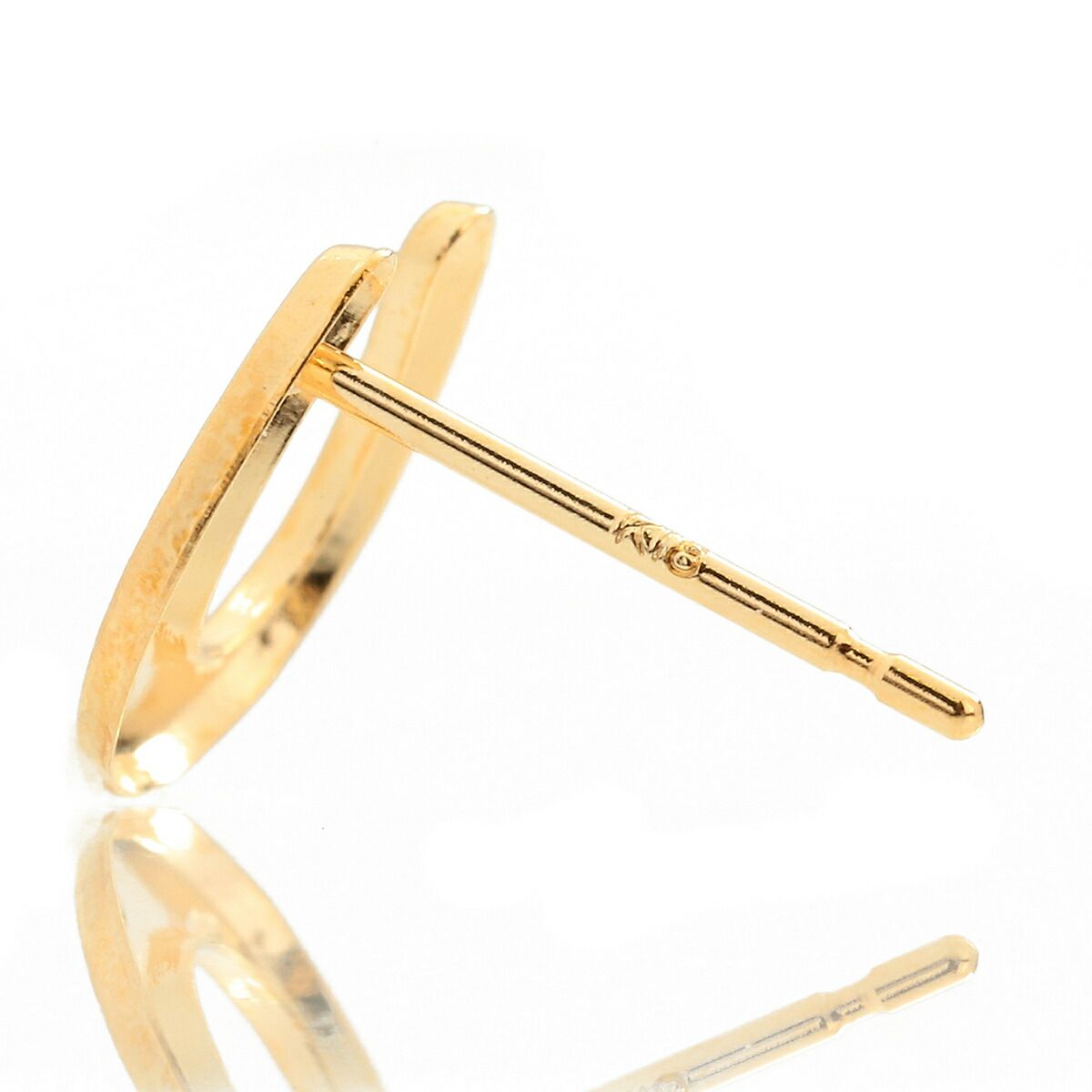 イエローゴールド 工場 K18YG 馬蹄モチーフ ピアス 新品 18金